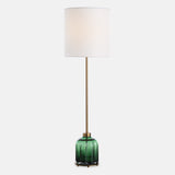 Lighting Lois Green Glass Buffet Lamp