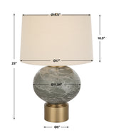 Lighting Lunia Gray Glass Table Lamp