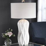 Lighting Malena Glossy White Table Lamp