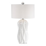 Lighting Malena Glossy White Table Lamp