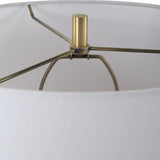 Lighting Meltdown Ivory Teal Table Lamp