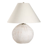 Lighting Meryl Aged White Table Lamp