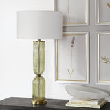 Lighting Mirah Olive Glass Table Lamp