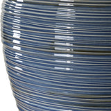 Lighting Moher Glossy Blue Table Lamp