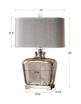 Lighting Molinara Mercury Glass Table Lamp