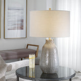 Lighting Monacan Gray Textured Table Lamp