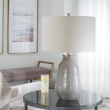 Lighting Monacan Gray Textured Table Lamp