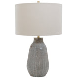 Lighting Monacan Gray Textured Table Lamp