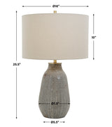 Lighting Monacan Gray Textured Table Lamp