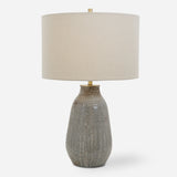Lighting Monacan Gray Textured Table Lamp