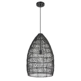 Lighting Nandi 1 Light Woven Black Pendant