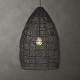 Lighting Nandi 1 Light Woven Black Pendant