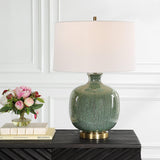Lighting Nataly Aged Green Table Lamp