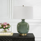 Lighting Nataly Aged Green Table Lamp