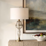 Lighting Out Of Time Seeded Glass Table Lamp