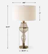 Lighting Out Of Time Seeded Glass Table Lamp