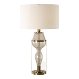 Lighting Out Of Time Seeded Glass Table Lamp