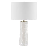 Lighting Pavlova Glossy White Table Lamp