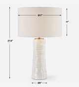 Lighting Pavlova Glossy White Table Lamp