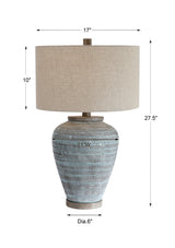 Lighting Pelia Light Aqua Table Lamp