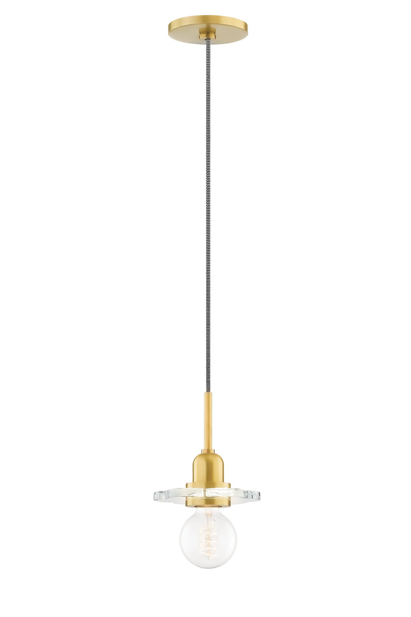 Lighting - Pendant Alexa 1 Light Pendant // Aged Brass 