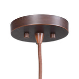 Cross Weave Seagrass Single Light Pendant // Aged Bronze