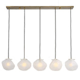 Geodesic 5 Light Linear Pendant // Matte Brass