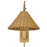 Lighting Phuvinh 1 Light Rattan Shade Sconce