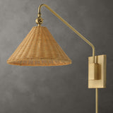 Lighting Phuvinh 1 Light Rattan Shade Sconce