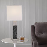 Lighting Pilaster Black Marble Table Lamp