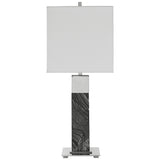 Lighting Pilaster Black Marble Table Lamp
