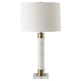 Lighting Plinth White Marble Table Lamp