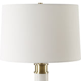 Lighting Plinth White Marble Table Lamp