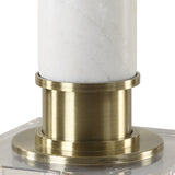 Lighting Plinth White Marble Table Lamp