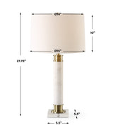 Lighting Plinth White Marble Table Lamp