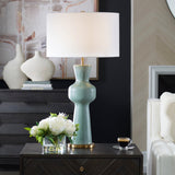 Lighting Pollard Slate Green Table Lamp