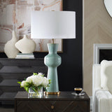 Lighting Pollard Slate Green Table Lamp