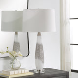 Lighting Quinn White & Silver Table Lamp