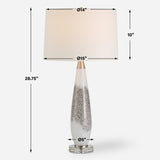 Lighting Quinn White & Silver Table Lamp