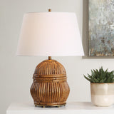 Lighting Reed Honey Rattan Table Lamp