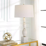 Lighting Regalia White Marble Table Lamp