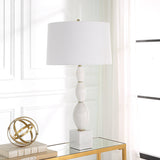 Lighting Regalia White Marble Table Lamp