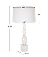 Lighting Regalia White Marble Table Lamp