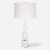 Lighting Regalia White Marble Table Lamp
