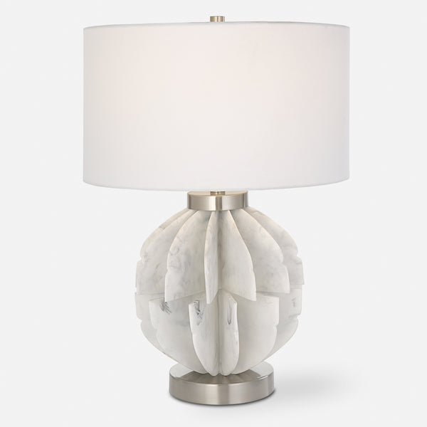Lighting Repetition White Marble Table Lamp