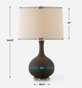 Lighting Rimini Black Glaze Table Lamp