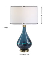 Lighting Riviera Art Glass Table Lamp