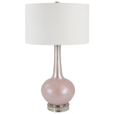 Lighting Rosa Pink Glass Table Lamp