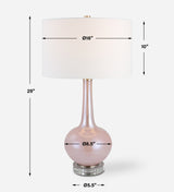 Lighting Rosa Pink Glass Table Lamp