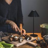 Lighting Ruffled Shade Cordless French Bistro Lamp